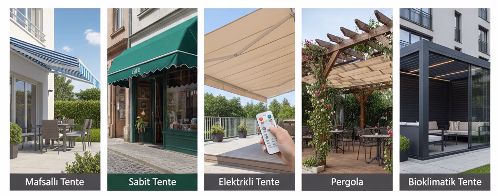 İhtiyaca Göre Özel Ürettiğimiz Tente Modelleri